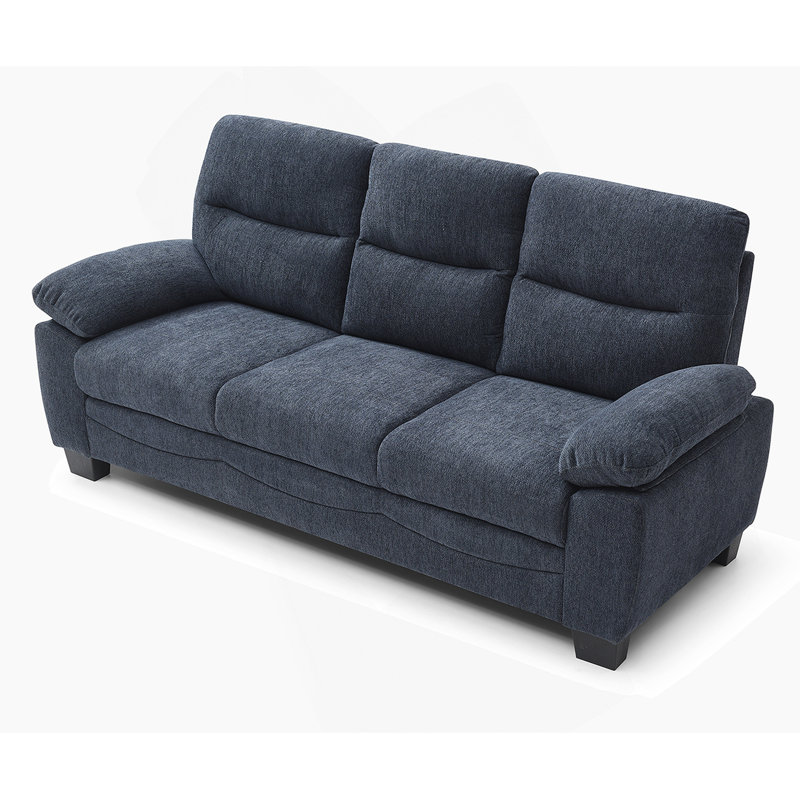 Canapé confortable avec accoudoirs moelleux, dossier amovible et support à ressorts ensachés en mousse, convenant à divers styles d'intérieur