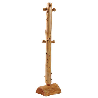 Fireside Lodge Cedar Log Floor Coat Tree - Natural