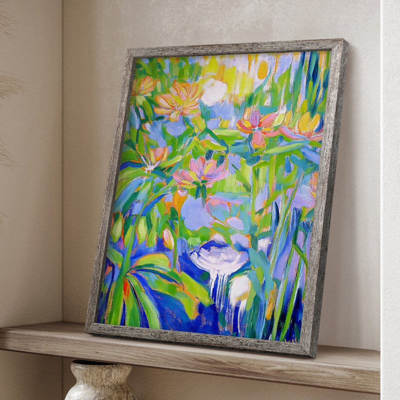 Impression encadrée FLORAL Series DCXVII - Bois massif, H 11 po x l 9 po