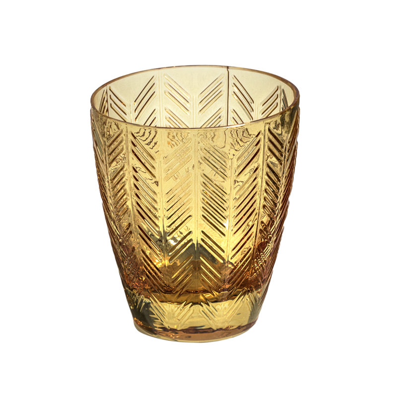 Zig Zag Wine Glass, Gold