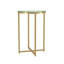Leverette Glass Top Cross Legs End Table-35615125