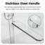 Porte de douche à double dérivation, H 70 po, largeur 56 à 60 po, verre trempé de 6 mm, fonction stable et design élégant-124249915