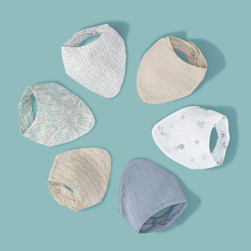 Cove 3-pc. Muslin Bib Set (beach Life)