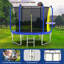 Trampoline 8FT avec panier de basketball, trampoline d'extérieur renforcé de type ASTM avec filet d'enclos