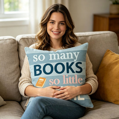 Reading Theme Pillow Covers Letter Printed Cushion Cases Decorative Throw Pillow Covers For Living Room Sofa Bedroom Home Decoration