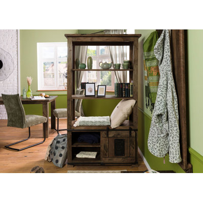 Railway 1750 cm H x 100 cm W Solid Wood Standard Bookcase