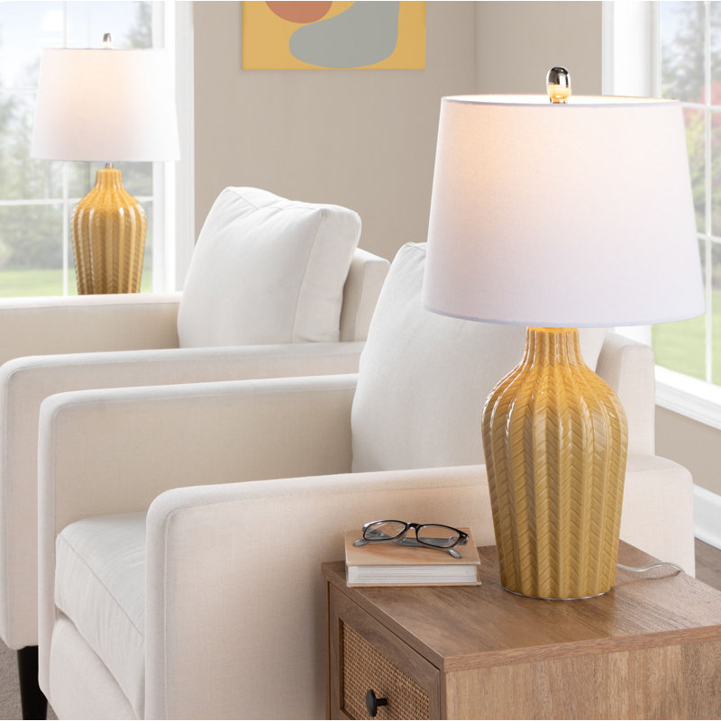 Hymel 23.5'' Table Lamp Set, Yellow
