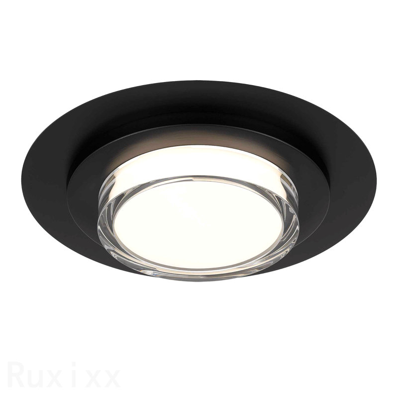 Plafonnier encastré à DEL 16 po, Noir, H 2,75 po x l 16 po x P 16 po