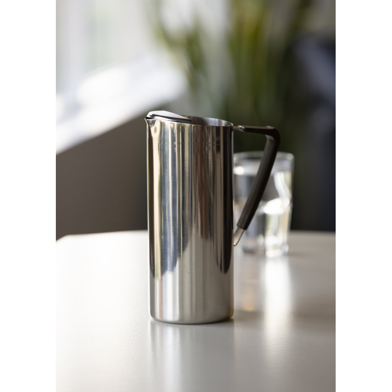 Slim Stainless Steel Double Wall Pitcher with Ice Guard