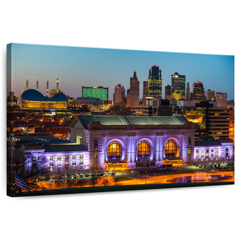 Hannes Union Station And Downtown Kansas, 30" H x 45" W