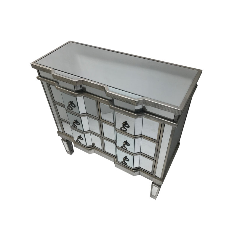 Liev Solid Wood 81 cm W Chest of 6 Drawers