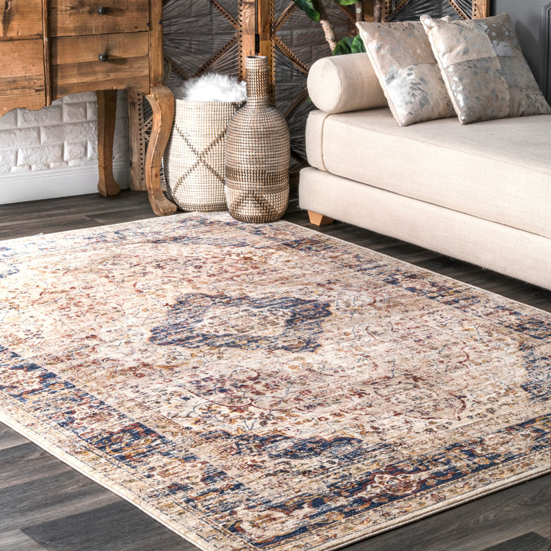 Tapis oriental bleu / rouge Feltonville, Rectangle 4 pi x 6 pi