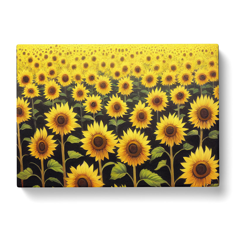 Grand Sunflower Field - Wrapped Canvas, 40cm H x 60cm W x 3cm D
