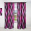 Rideau simple occultant noir et mauve Ikat-1804545980