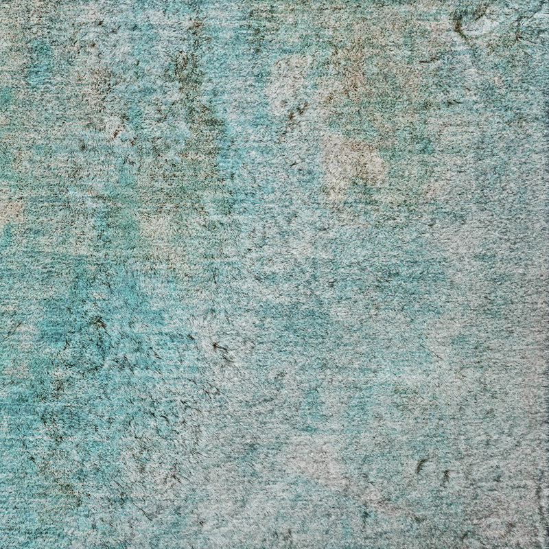 Premium Machine Washable Dream Shag ADS562 Abstract Rug, Teal, 8' x 10'