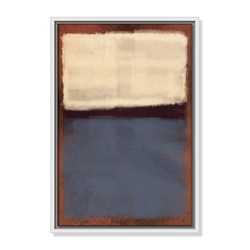 Coronado Alabaster Burst - Peinture sur toile à cadre flottant, Cadre blanc, H 19,5 po x l 13,5 po x P 2 po