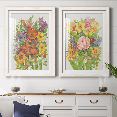 Floral Mix I - ensemble de 2 reproductions de cadres photo