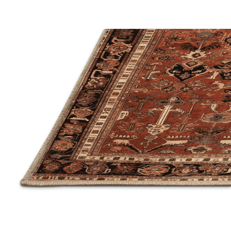 Tapis brun lavable à la machine, Tapis de couloir 2 pi x 4 pi