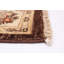 Tapis brun foncé en laine noué à la main de conception unique 4 pi 1 po x 6 pi New Age