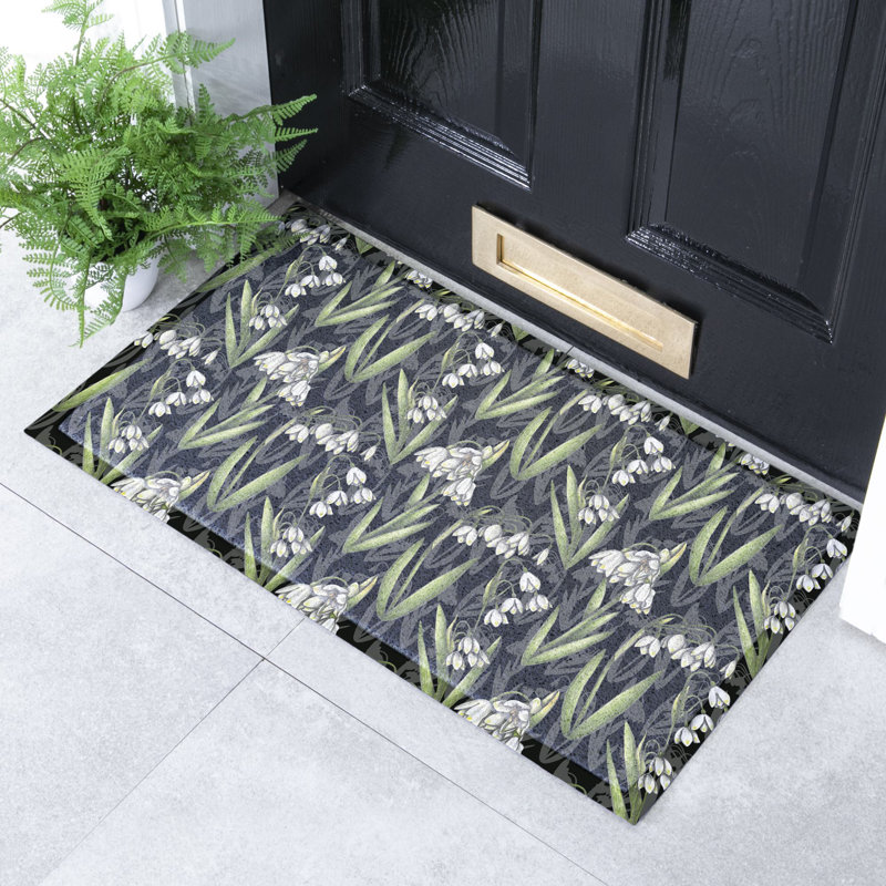 Belvedere Non-Slip Floral Indoor / Outdoor Doormat