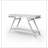 Contemporary Style White 1pc Sofa Table High Gloss Finish Chrome Frame