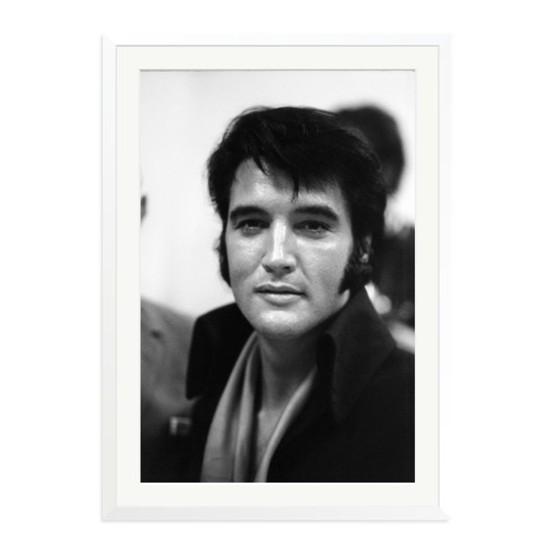 Elvis Presley in Las Vegas, 38" H x 27" W, Black