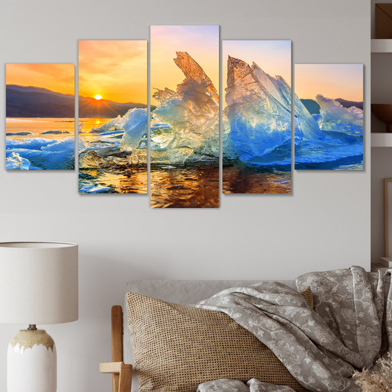 Mini Iceberg de l'Alaska - décoration murale Paysages - 5 panneaux