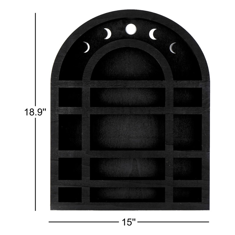 Elegant Decorative Wall Accessory, 100% Wooden, Laser Cut Design, 15.0 x 2.4 x 18.9 Inches | Sleek Black Finish | Perfect for Modern Home Décor, Adds Style & Sophistication to Any Room