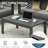 43" All-Weather Aluminum Patio Coffee Table, Modern Gray Rectangle Outdoor | Gift Idea-1250502373