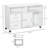 Printer Stand Home Office Mobile Cabinet Organizer Desktop With Caster Wheels, 2 Locking Breaks And Drawer, White