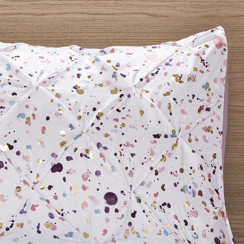 Édredon simple / simple TG à imprimé métallique prune avec lit contemporain, Twin/Twin XL Comforter + 4 Additional Pieces