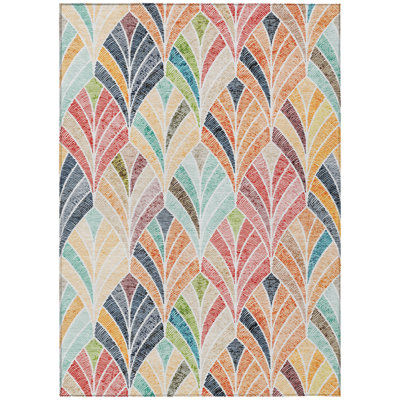 Tapis intérieur / extérieur cuivré lavable 9 pi x 12 pi orange