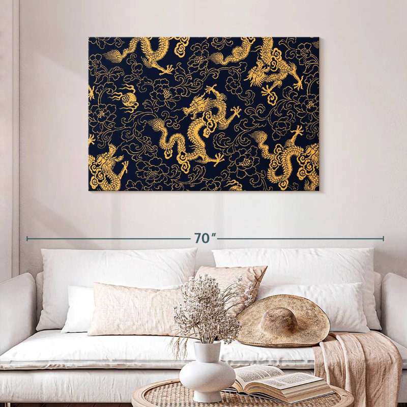 Kerner Oriental Dragons Pattern, 30" H x 45" W