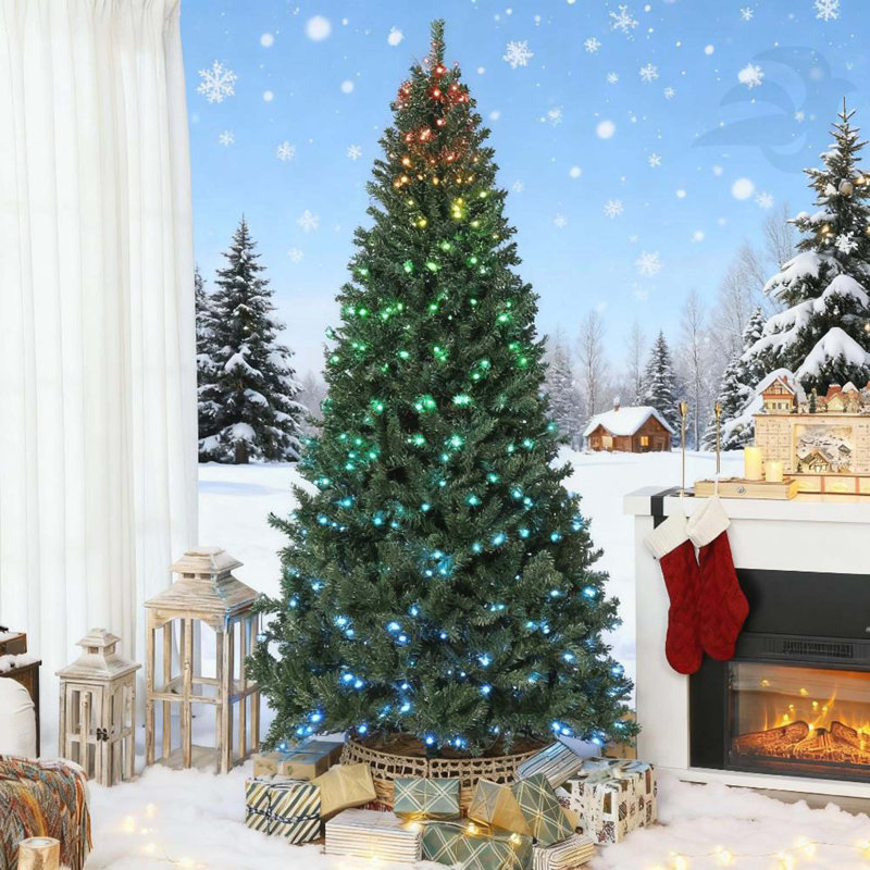 Arbre de Noël artificiel illuminé 7,5 pi: DEL dynamiques RVB, télécommande