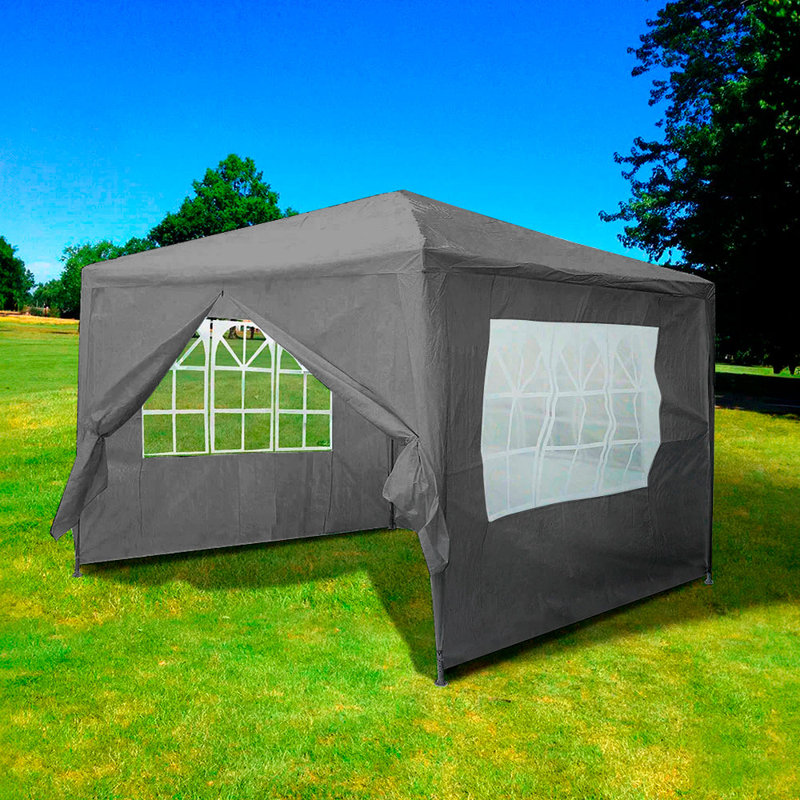 3X3M Event Gazebo Canopy Marquee Tent, Neo Grey
