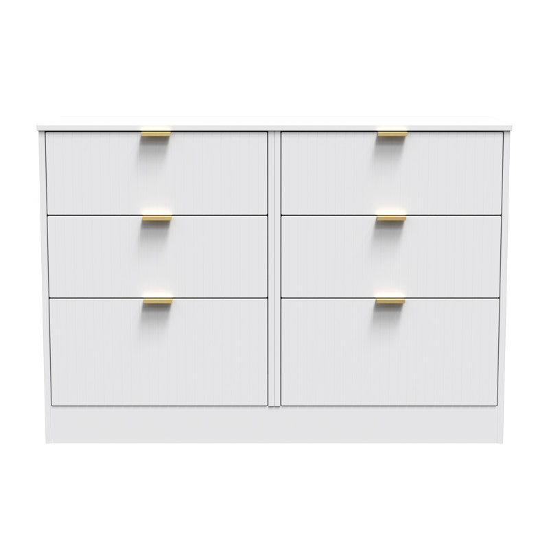 Chalene 115 cm W Chest of 6 Drawers, White