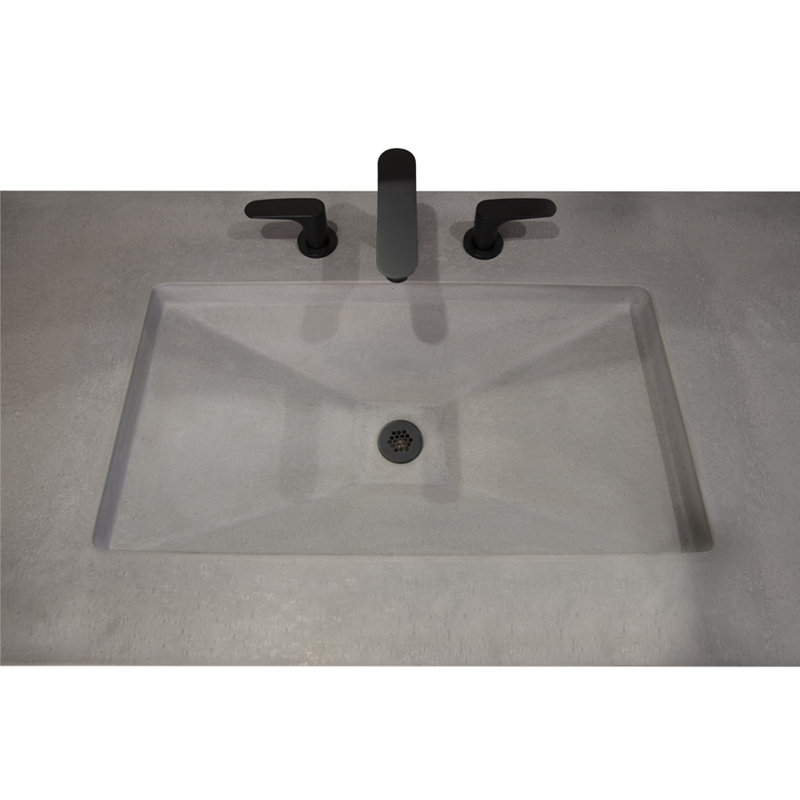 Flou Widespread Bathroom Faucet with Drain Assembly, Matte Black