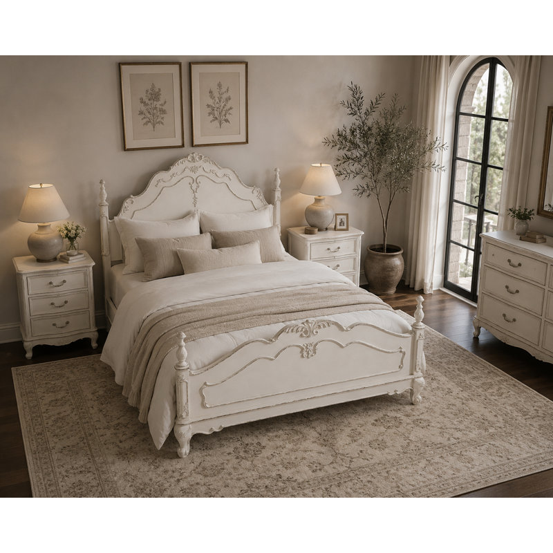 Lit standard en bois massif Losoya, Grand