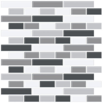 25.4cm W x 25.4cm L Vinyl Peel and Stick Mosaic Tile