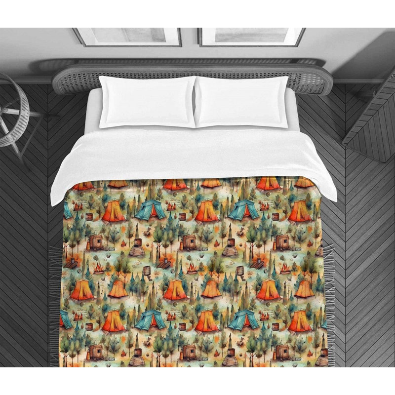 Camping Scenery Comforter, Twin Extra Long Comforter