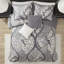 Édredon très grand 7 pièces gris en coton avec motif complexe et imprimé oreiller-125396530-125396532
