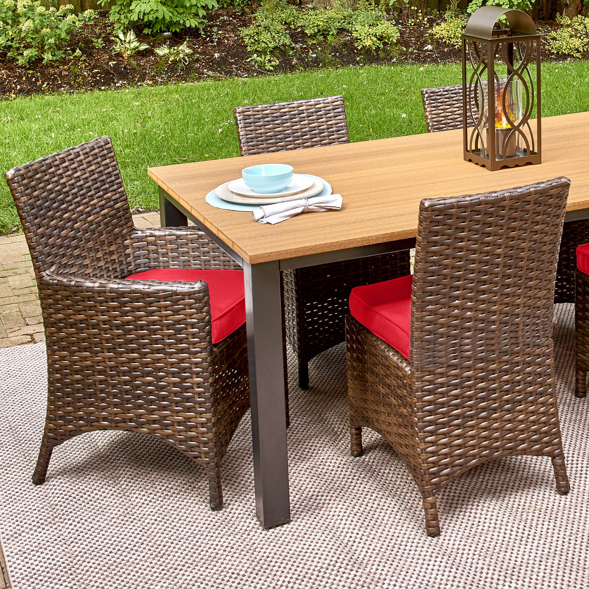 Amala Outdoor Sunbrella® Dining Seat Cushion, Canvas Jockey Red Sunbrella® Canvas