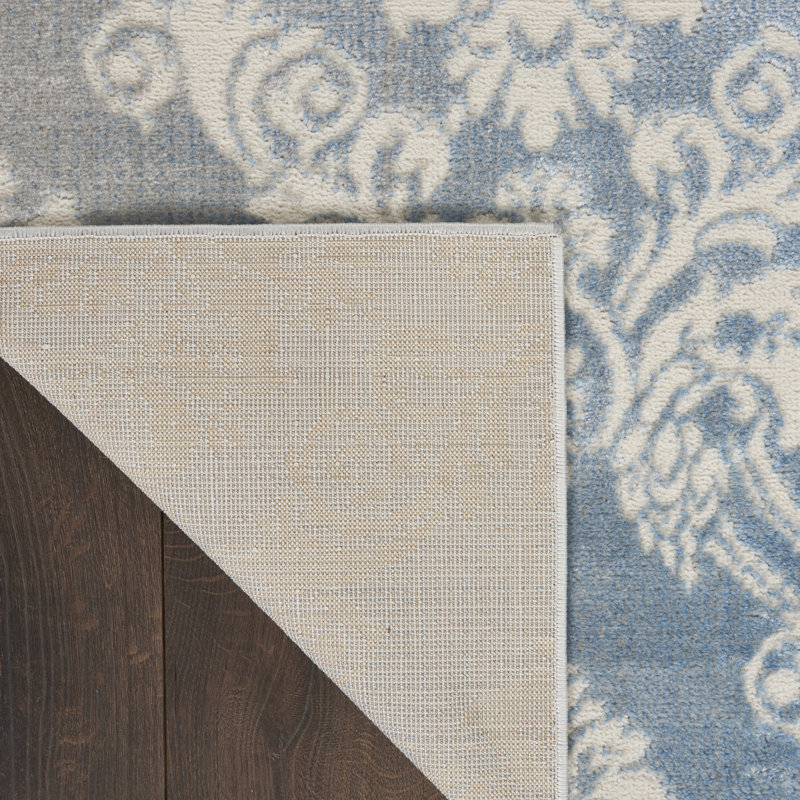 Moshe Damask Indoor Rug, Rectangle 4' x 6'