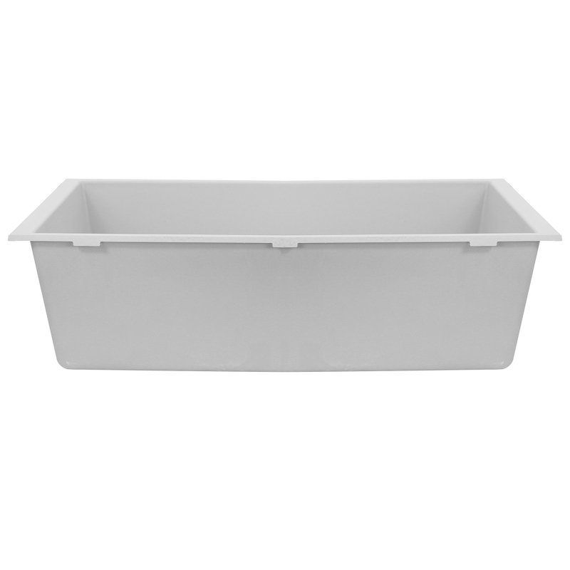 Plymouth 33" L x 19" W Undermount Kitchen Sink, White