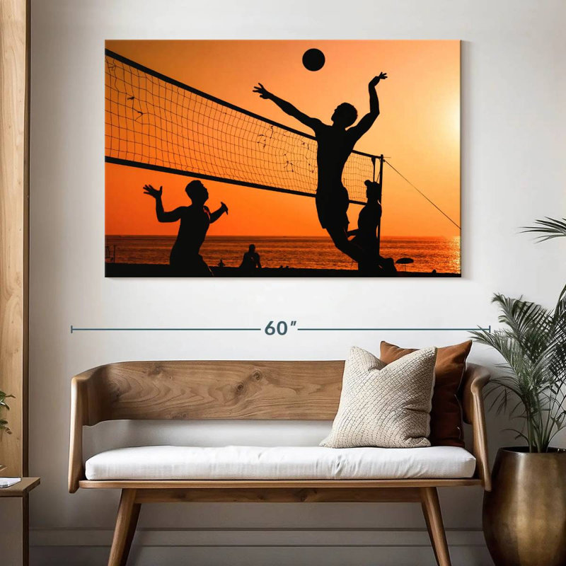 Sireci Beach Volleyball, 34" H x 51" W