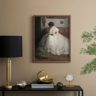 «Vintage Portrait Print Cxxviii», reproduction encadrée - bois massif
