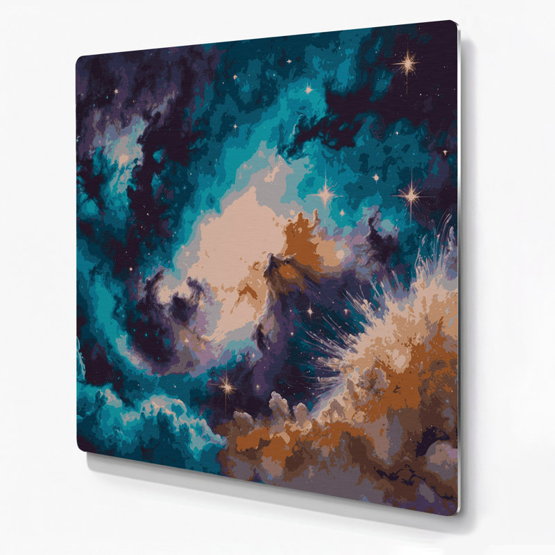Art mural en métal mauve, Space James Webb, H 192 po x l 192 po x P 0,05 po