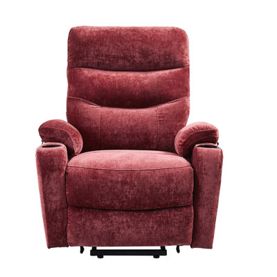 Electric Power Lift Recliner Chair Sofa With Massage And Heat For Elderly, 3 Positions, 2 Side Pockets And Cup Holders, USB Ports, High-End Quality Fa -  STYLISH, OKKK612-W820S00007