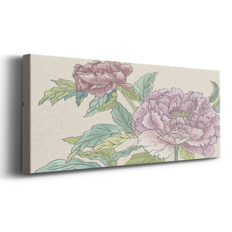Peony Blooms I-Gallery, toile tendue, H 8 po x l 20 po x P 1,5 po