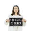 Enseigne de fantaisie en aluminium 10 po x 14 po Life Is Better At The Track